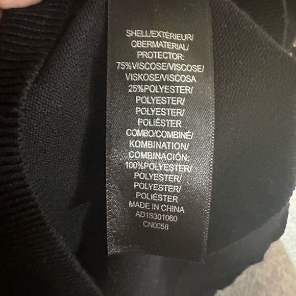 Adrianna Papell Crewneck Sweater Shear Sleeves Gold Polka Dots Size S - Picture 9 of 16